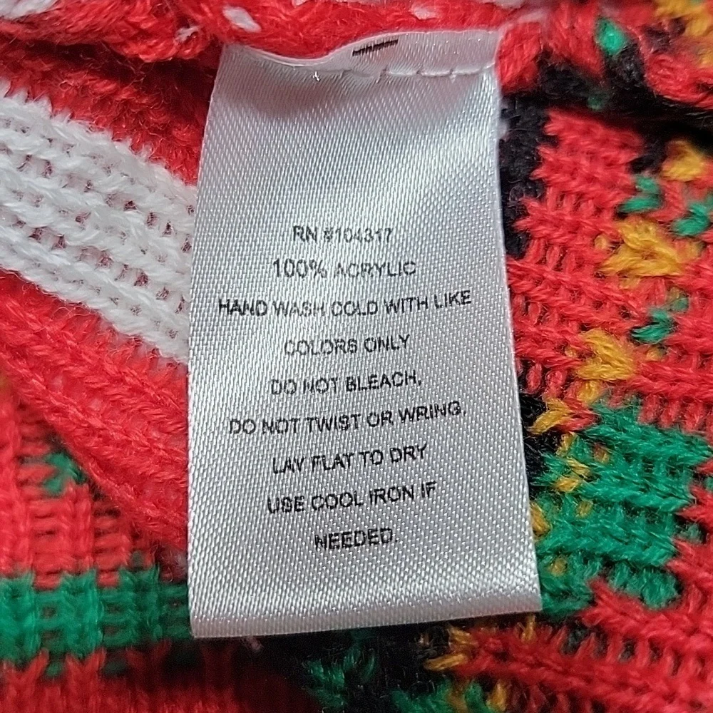 With Love Derek Size S Knit Sweater Skirt, Holiday Elf Pattern, Exc. Used Cond.